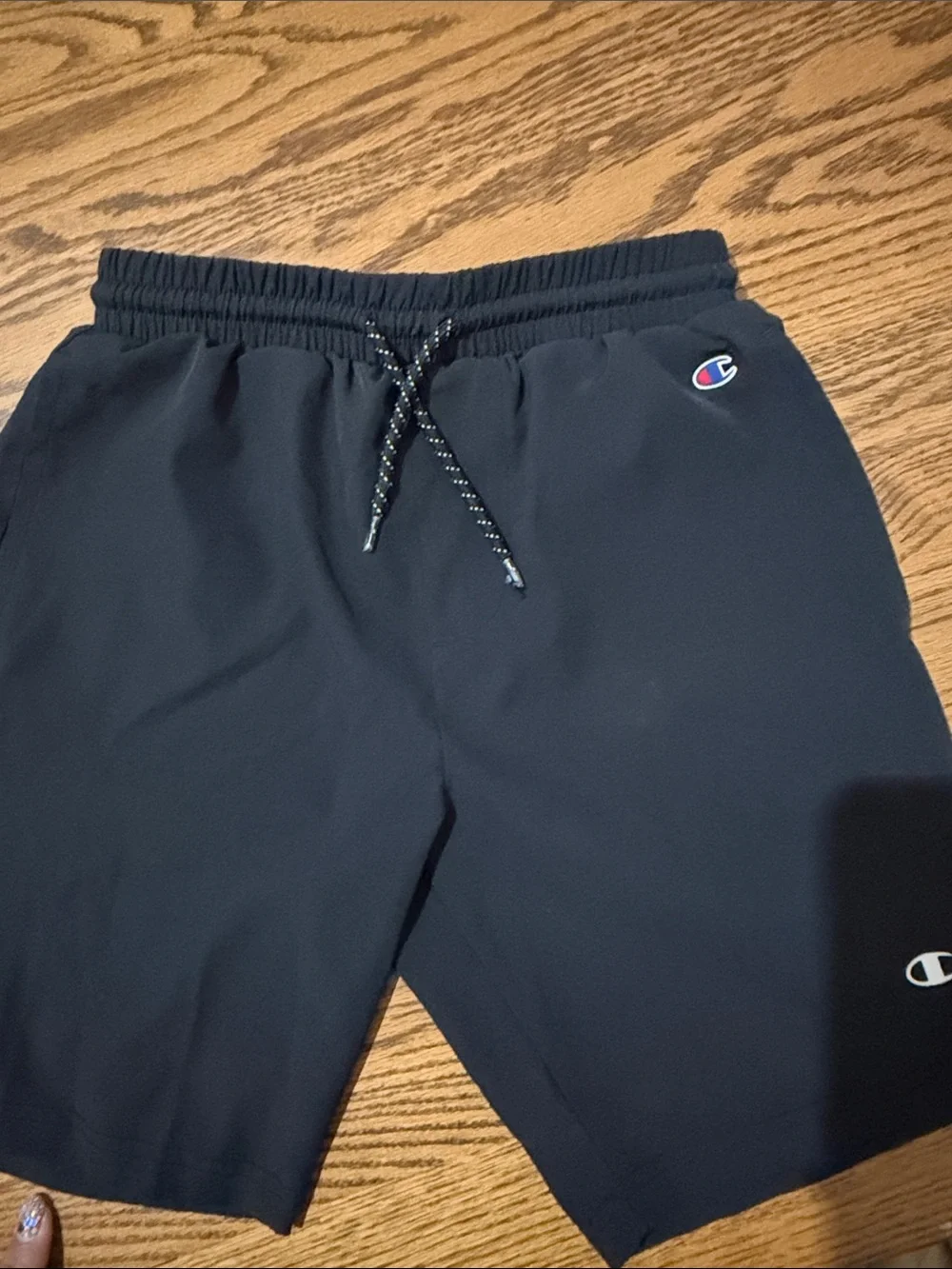 Champion + Adidas Boys Black Athletic Shorts Set